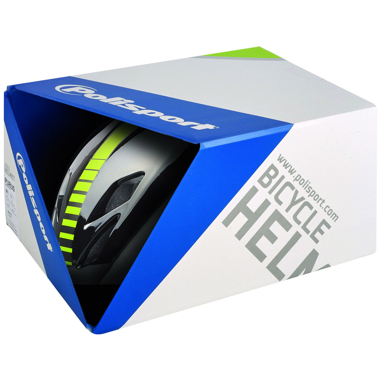 Polisport Helm Aero Road Mat Gloss bianco Giallo L 58-61 cm