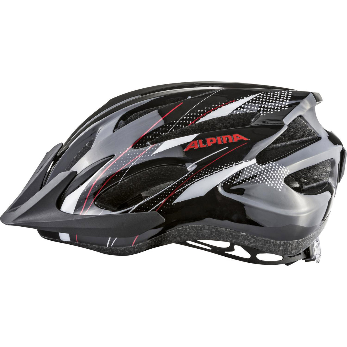 Abbigliamento sportivo olimpico Alpina Sports MTB Helm MTB17 54-58 Gloss Black White Red