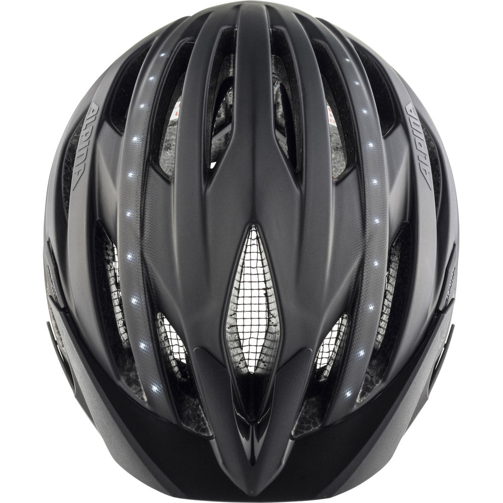 Olympijské športové oblečenie Alpina Sports Urban Helma Haga LED 51-56 MAT BLACK