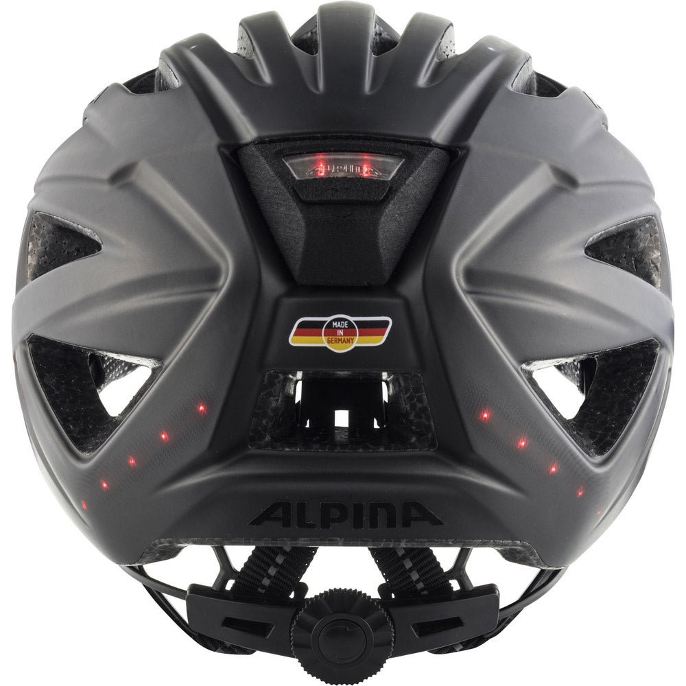 Olympijské športové oblečenie Alpina Sports Urban Helma Haga LED 51-56 MAT BLACK