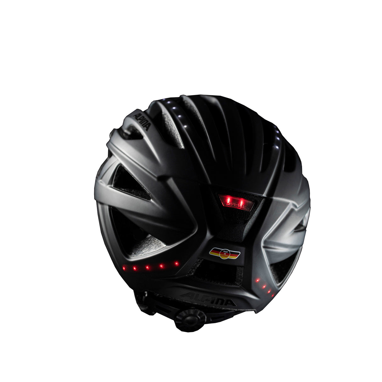 Olympijské športové oblečenie Alpina Sports Urban Helma Haga LED 51-56 MAT BLACK