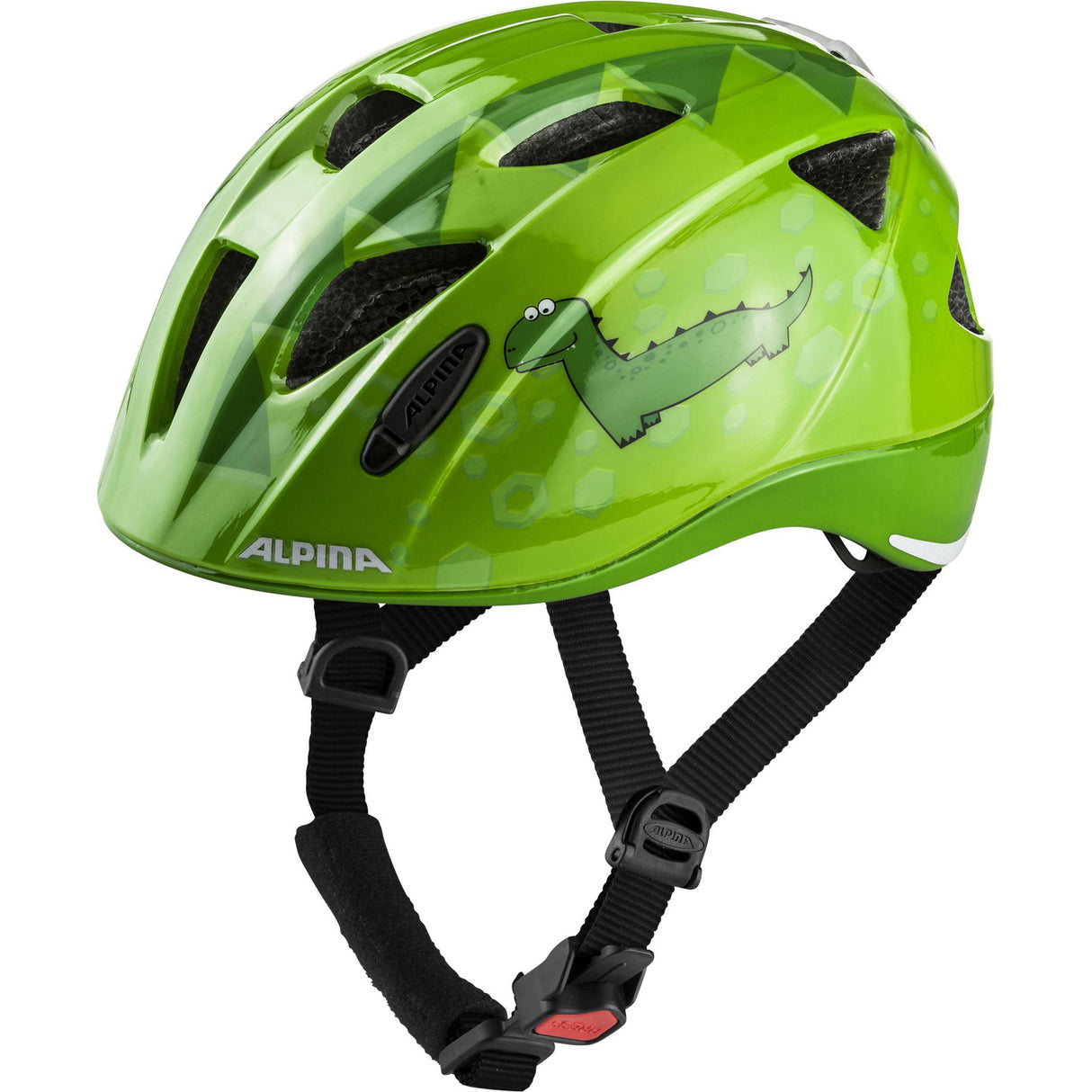 Olympic Sportswear Alpina Sports Kinderhelm Ximo Flash Green Dino 47-51 Gloss
