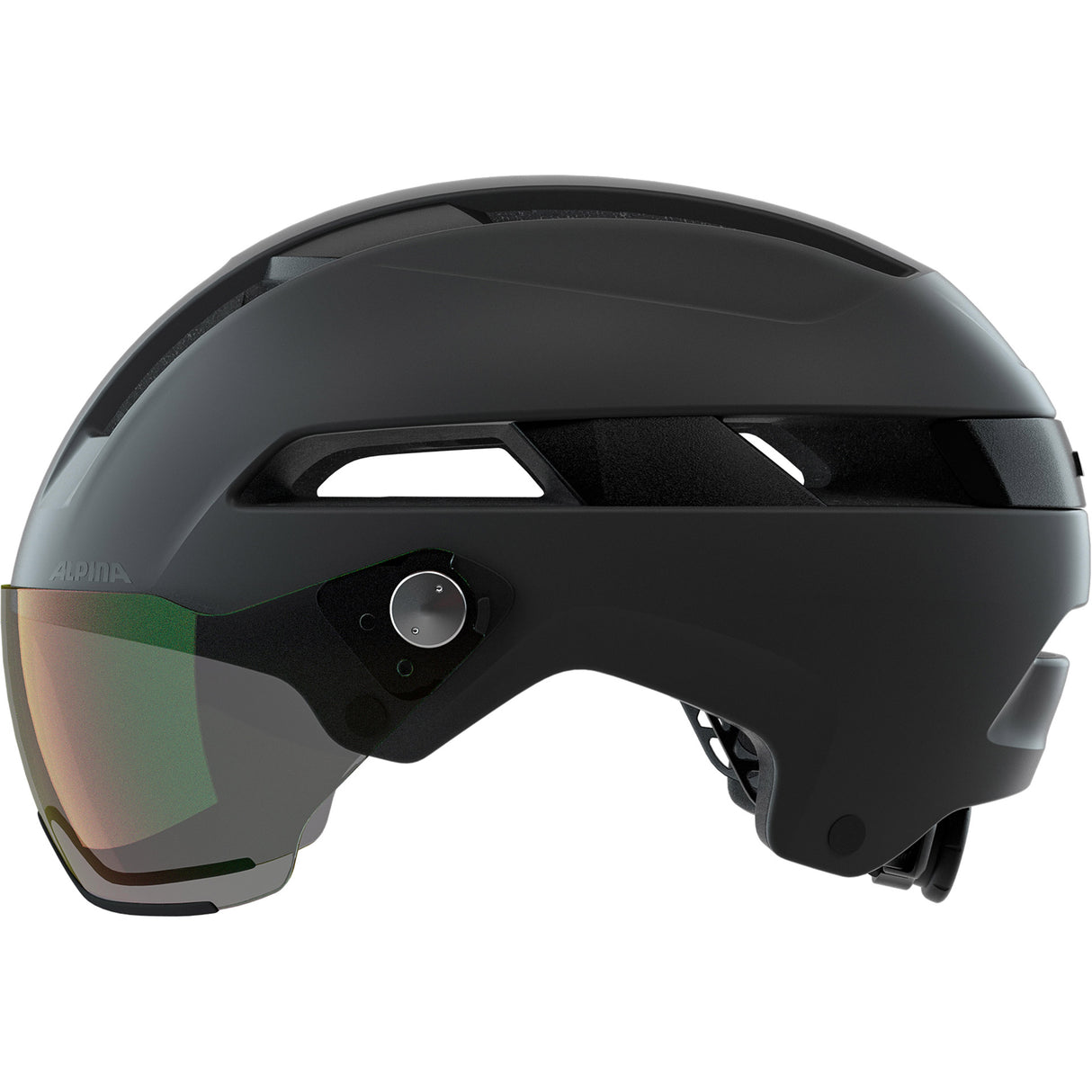 Éagsúlacht Spóirt Oilimpeacha Alpina Sports Helmet Uirbeach Soho Visor V 52-56 Mat Black