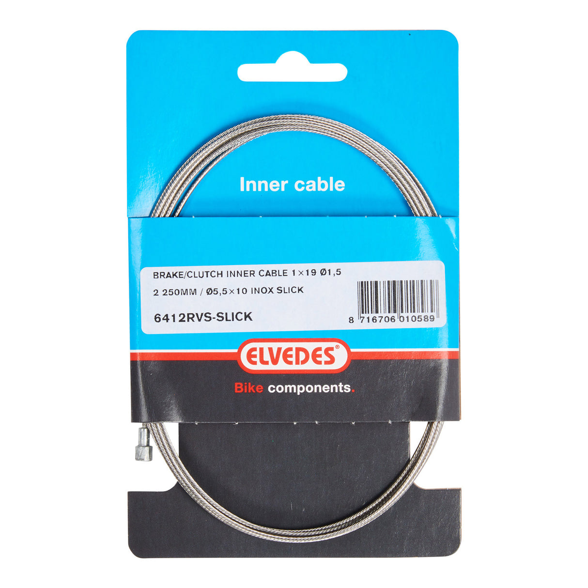 Eldedes Rem Binnenkabel 2250 mm nerjaveče jeklo V-Nipple