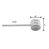 Elvedes REM Binnenkabel 2000mm T-Nippel stainless steel (10st)
