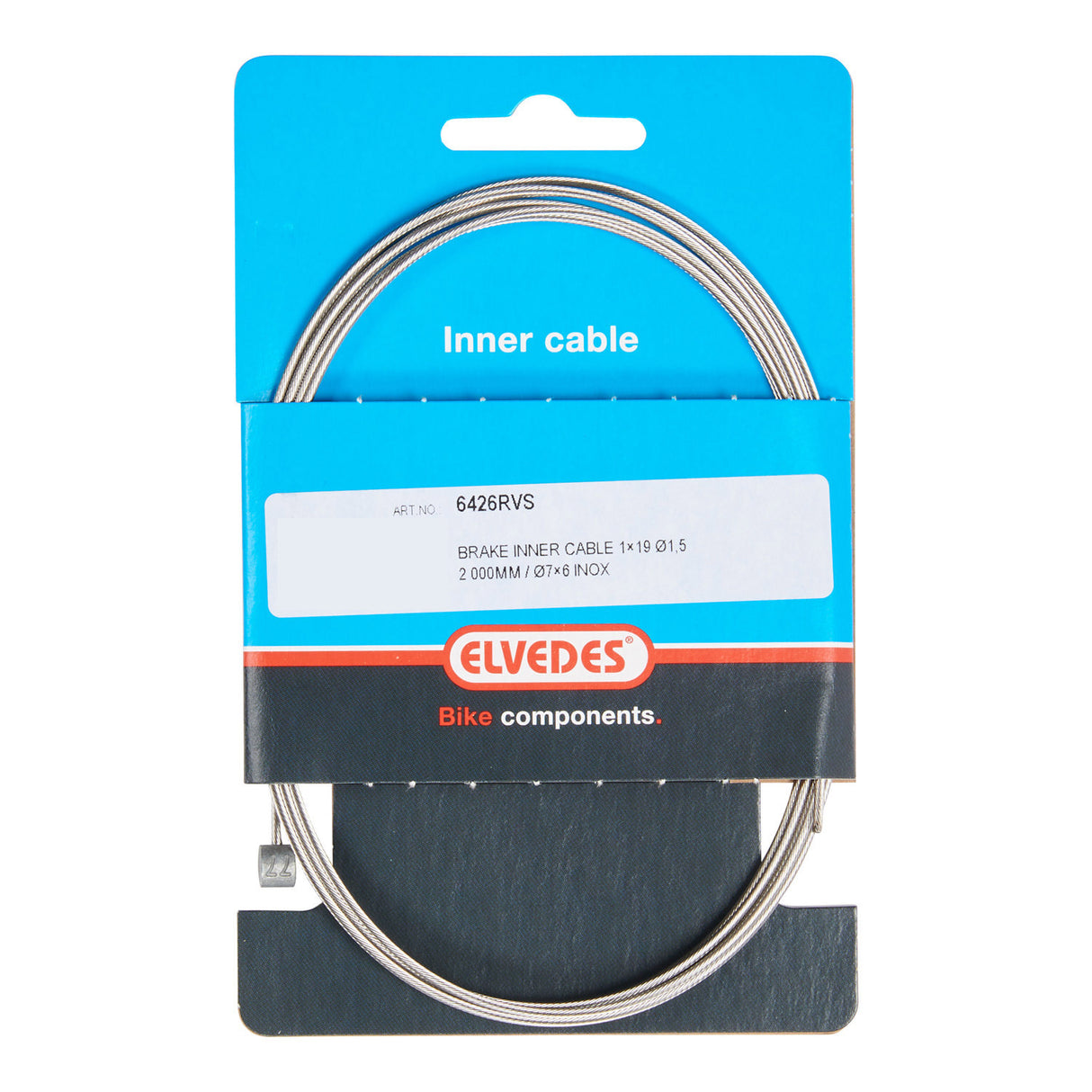 Elvedes REM Binnenkabel 2000mm T-Nippel stainless steel (10st)