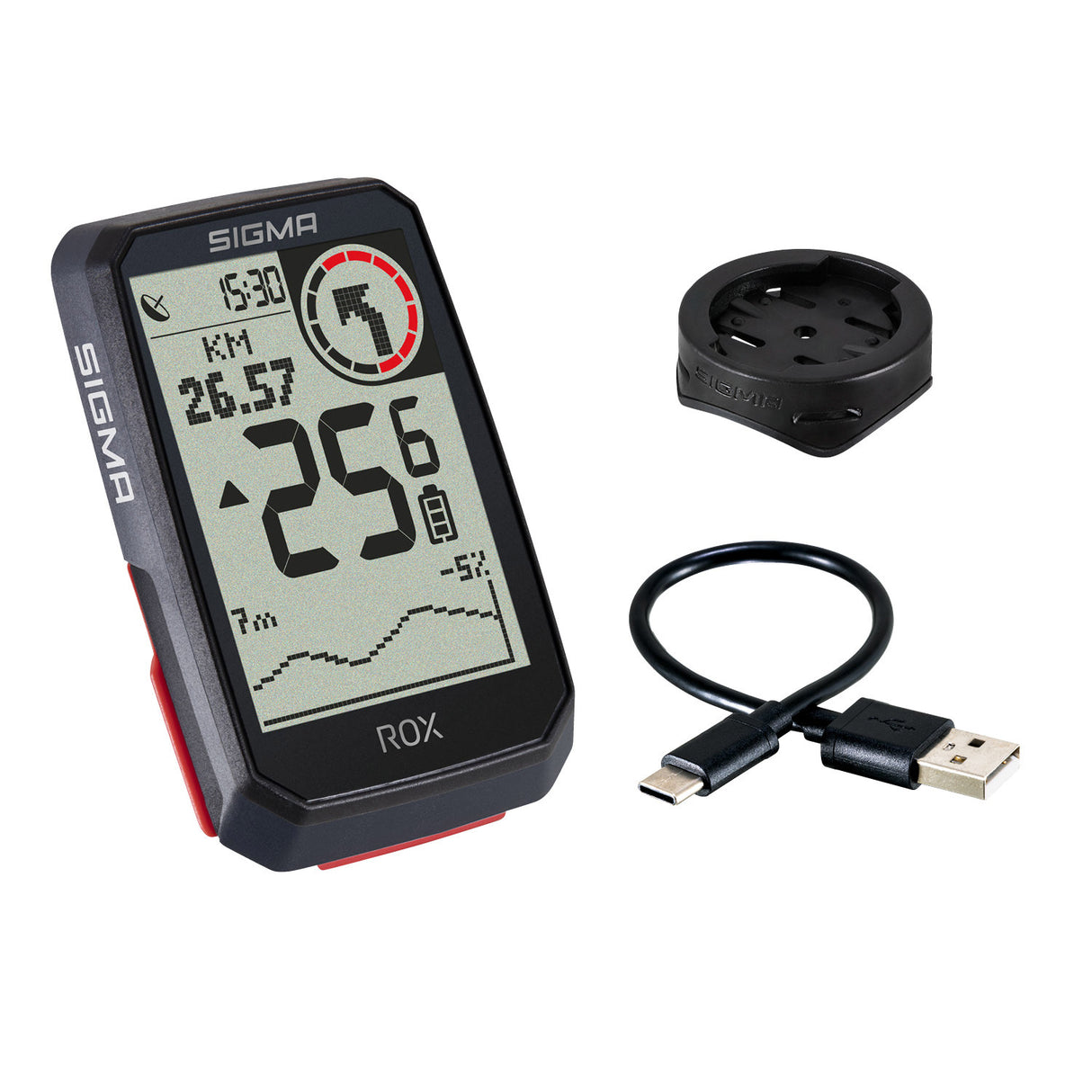 Sigma ROX 4.0 GPS SW SW SWO egyszerű tartó + USB-C töltő kábel