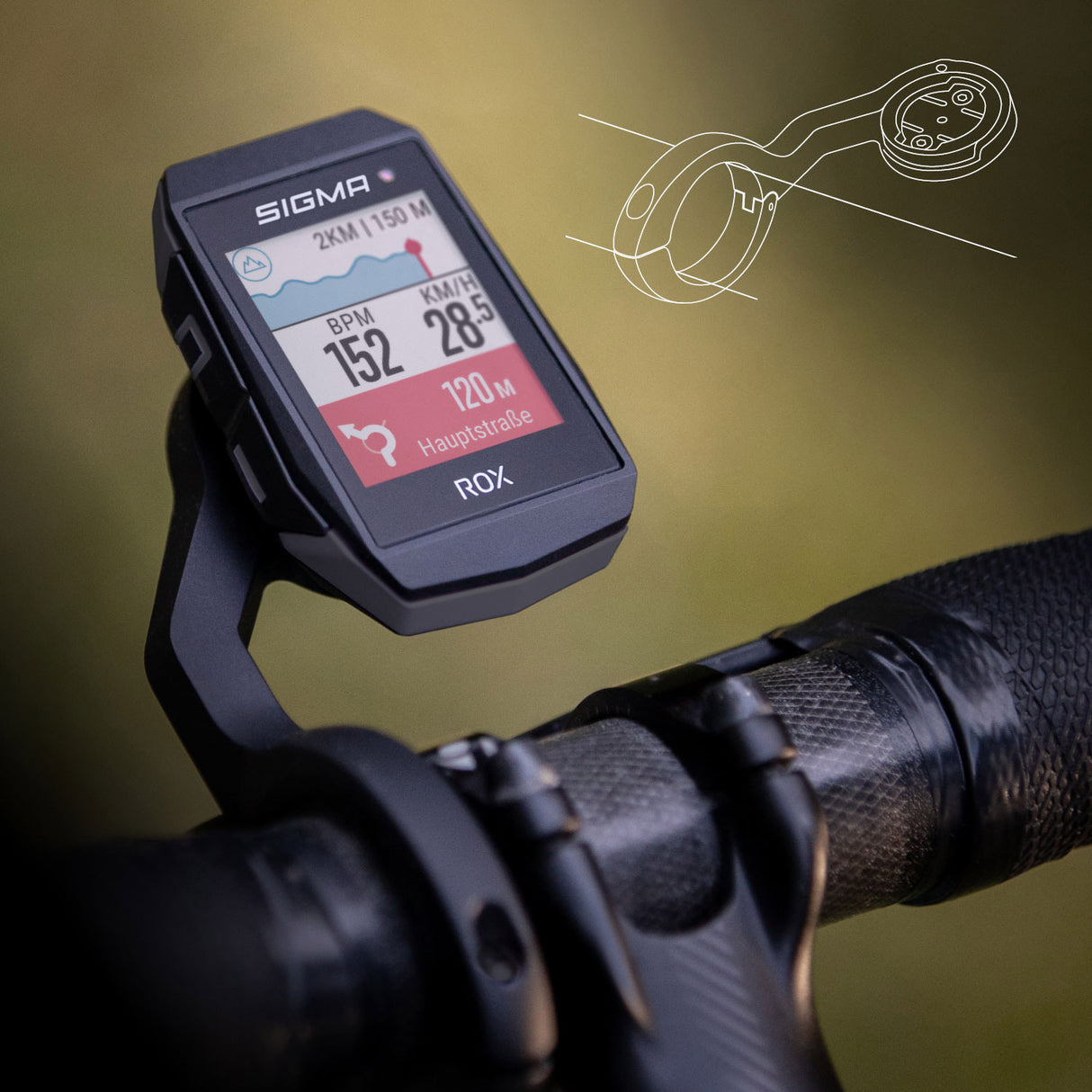 Sigma Rox 11.1 EVO GPS HR + CAD SNELH SET + SB GPS + ANT + BLE RIEM + USB-C