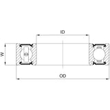 Marwi Union Kogellager CB-172 6805 2RS 25x37x7