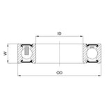 Union Kogellager CB-305 686 LLB 6X13X5 CERAMIC