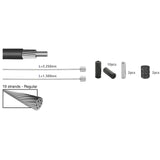 Gear cable set Universal 2015002 Black