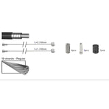 Eldedes Remkabel Kit ATB Race Universal Blue 2015013