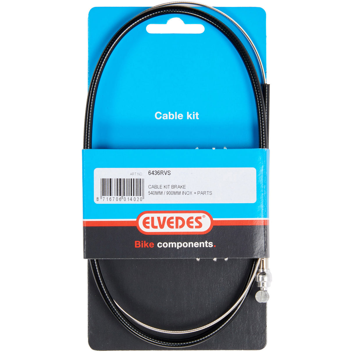 ELVEDES REM KABELKIT T-NIPPLE 540MM 900mm rustfritt stål svart