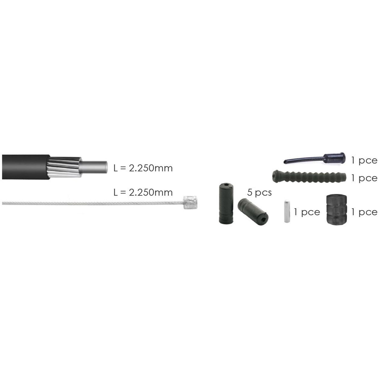 Elvenedes Schalter Cabel Kit univ. Black 2021040