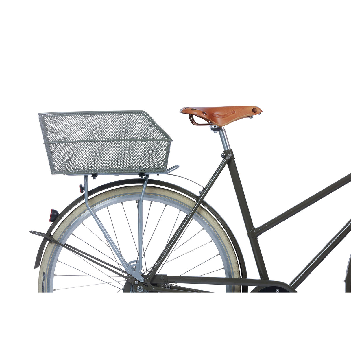 Basil Cento - Bicycle basket - On the back - Olive Green