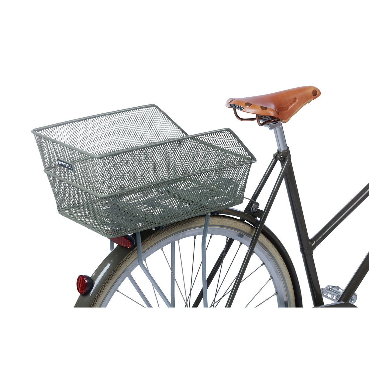 Basil Cento - Bicycle basket - On the back - Olive Green
