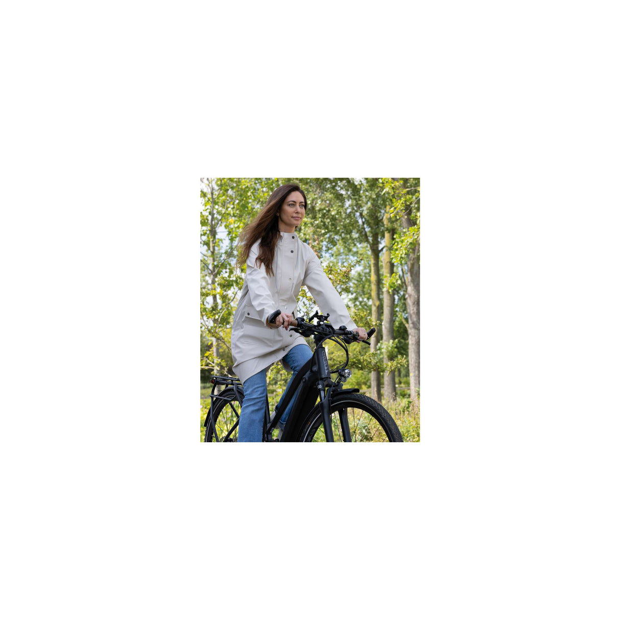Mirage regenjas rainfall trenchcoat - maat xl - gemaakt van polyester soft touch - off white
