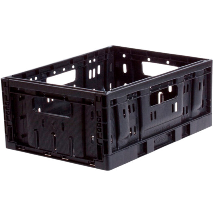 plastic folding crate small 20 liter folding black