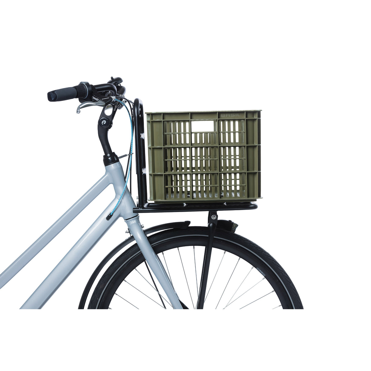 Basil Fietskrat L - Large - 40 liters - Green