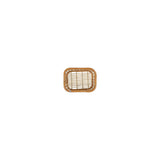Basil Green Life - rattan bicycle basket - medium - natural brown front