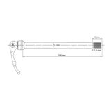 Novatec QR269R Seat axle Ø12mm 166mm with Quick Release