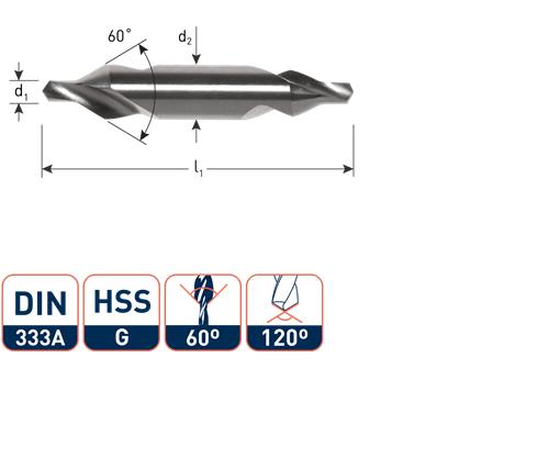 Rotec centreerboor din333a 6.3mm schacht 16