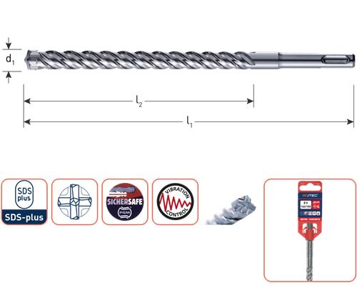 Rotec SDS bor 50 110 8mm 4-skærer