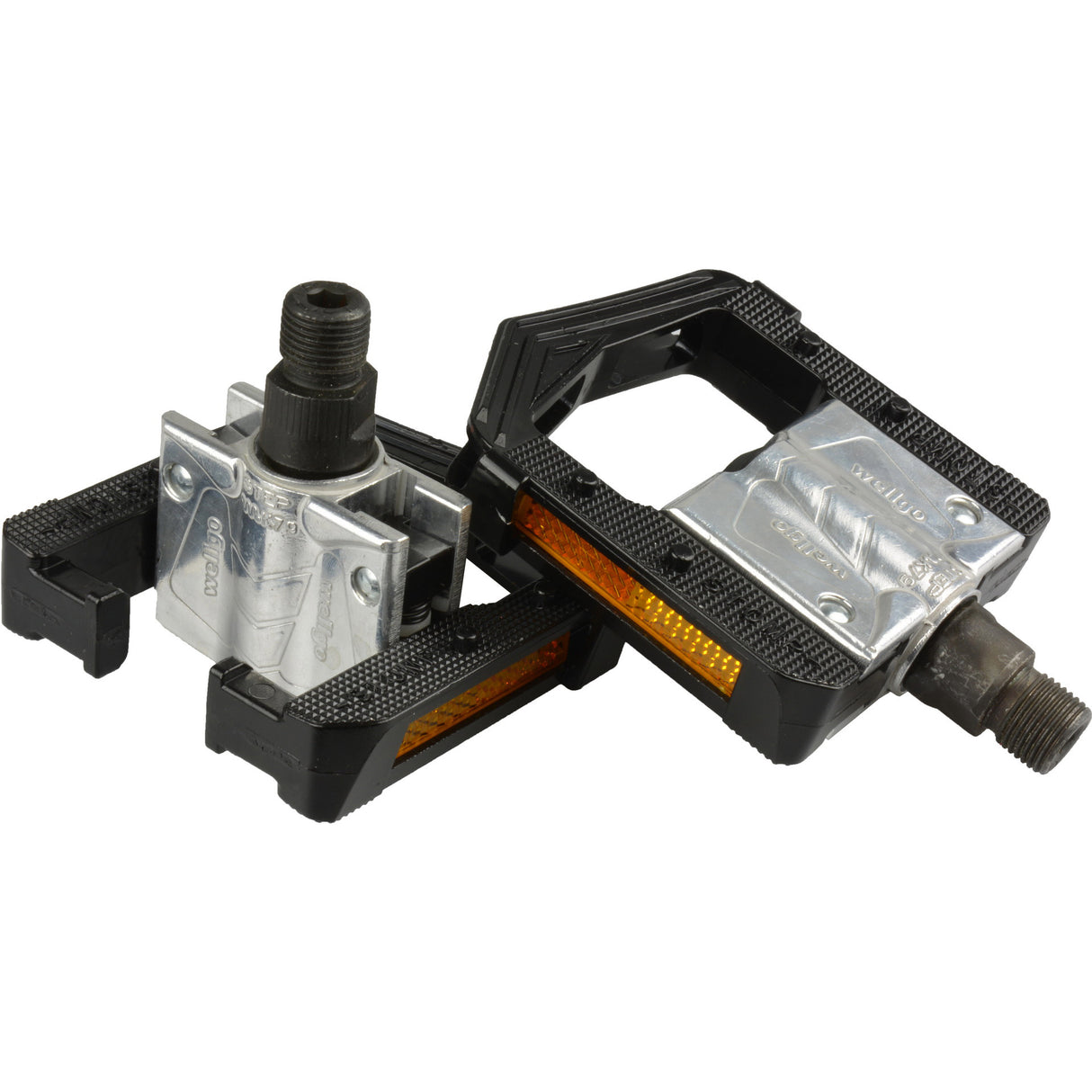 Pedal VWP dobrável 9 16 Super Alu Alu Alu dobring Pedal Black