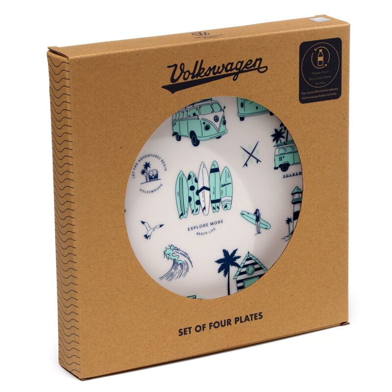 VW T1 Volkswagen van Explore set of 4 Sustainable RPET Picnic Signs