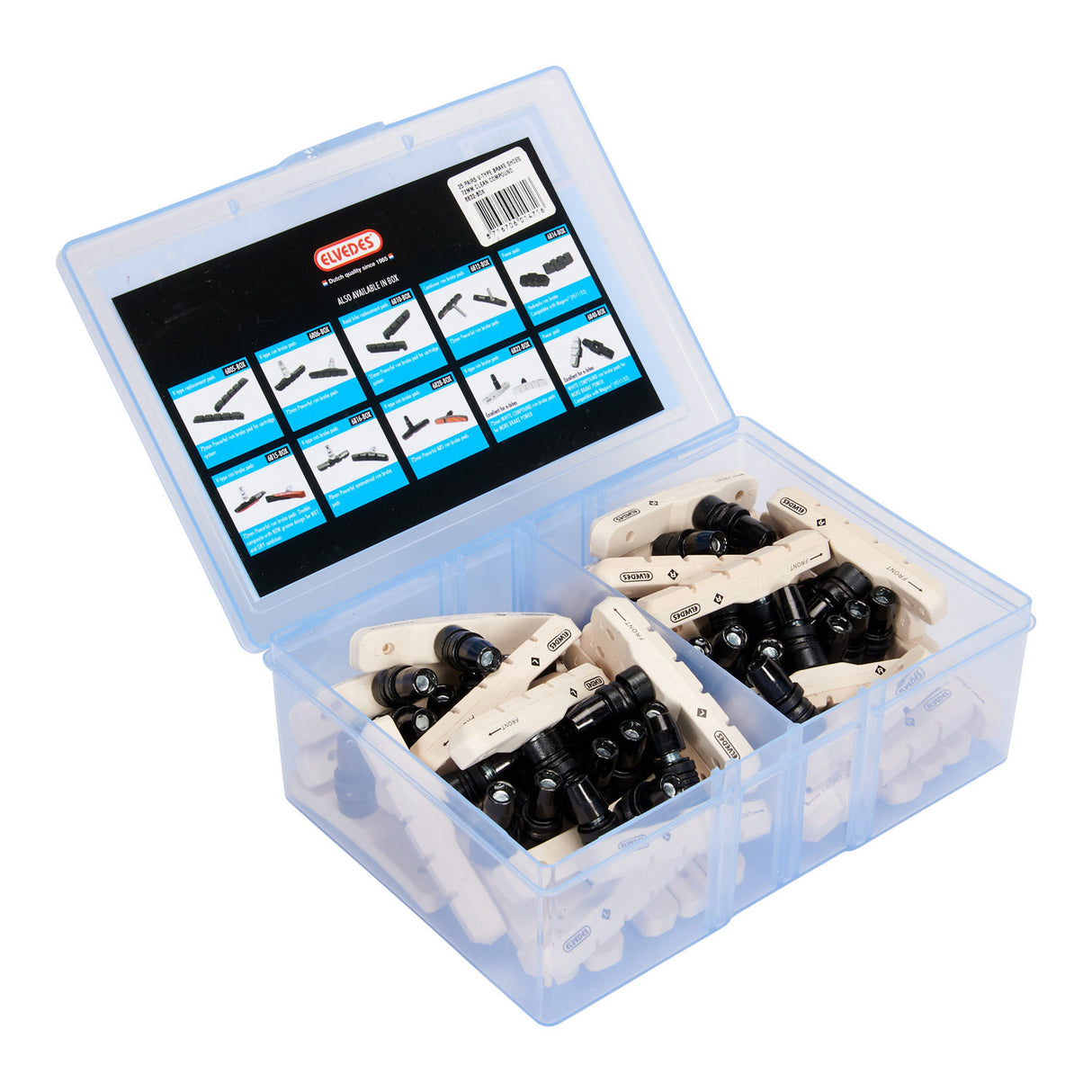 Brake block set Elvedes V -Brake 72 mm - White (25 pairs)