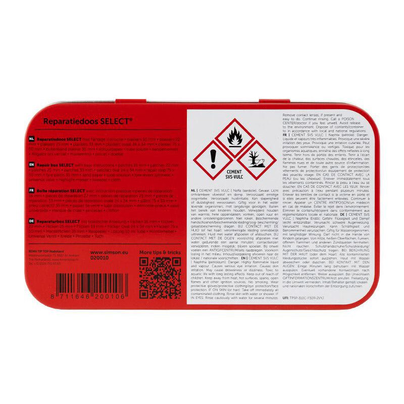 Cadera de reparación Seleccionar 12.5 cm de aluminio rojo blanco 23 piezas