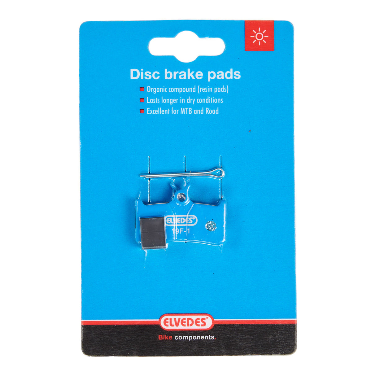 Disc brake pad set Elvedes organic Shimano BR-M755 Grimeca System 8 Hope Mono M4 SRAM 9.0 (1 pair)