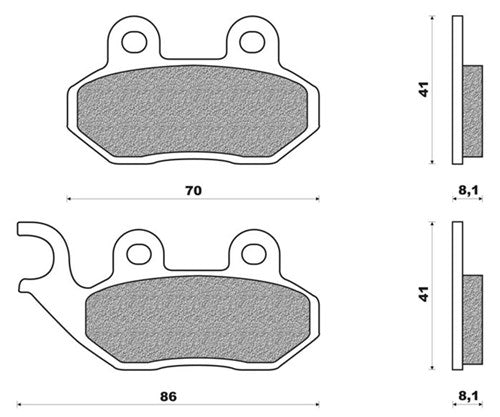 Newfren disc brake block FD0219 Sym