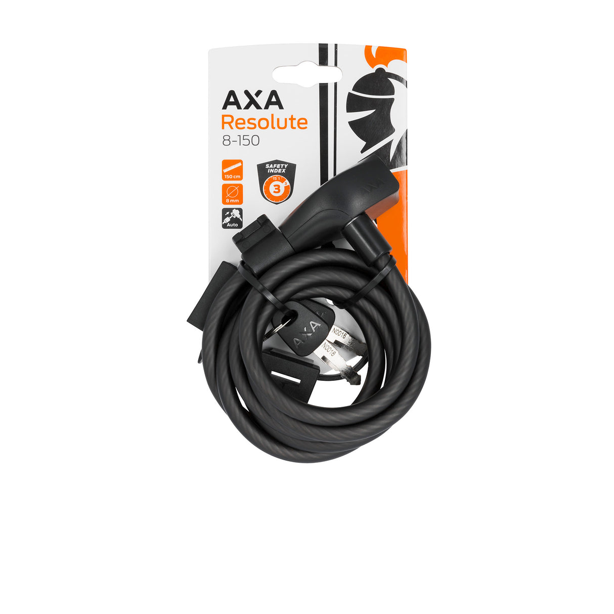 Cable lock Resolute 8-150- Ø8 1500 mm Black