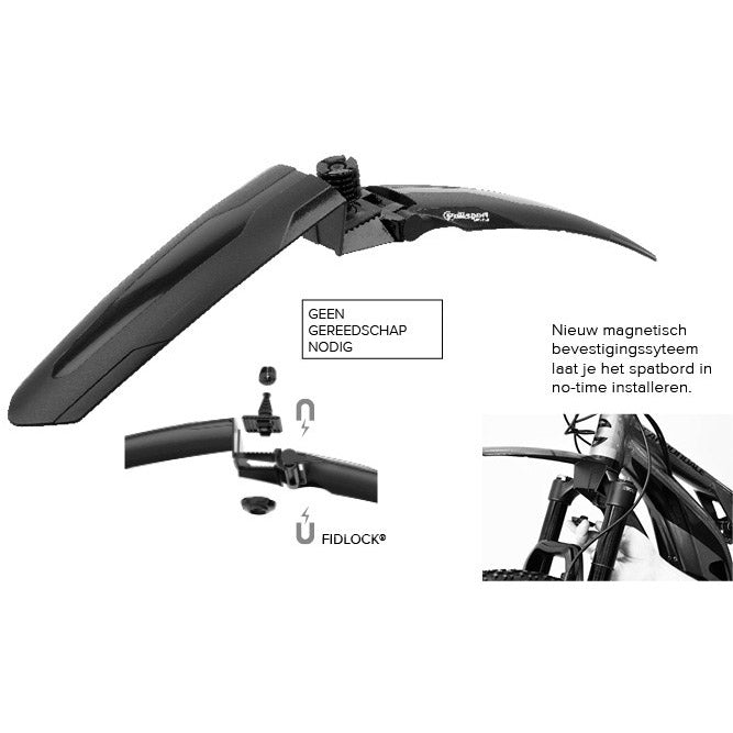 Polisport predný blatníka bahno bahno čierna