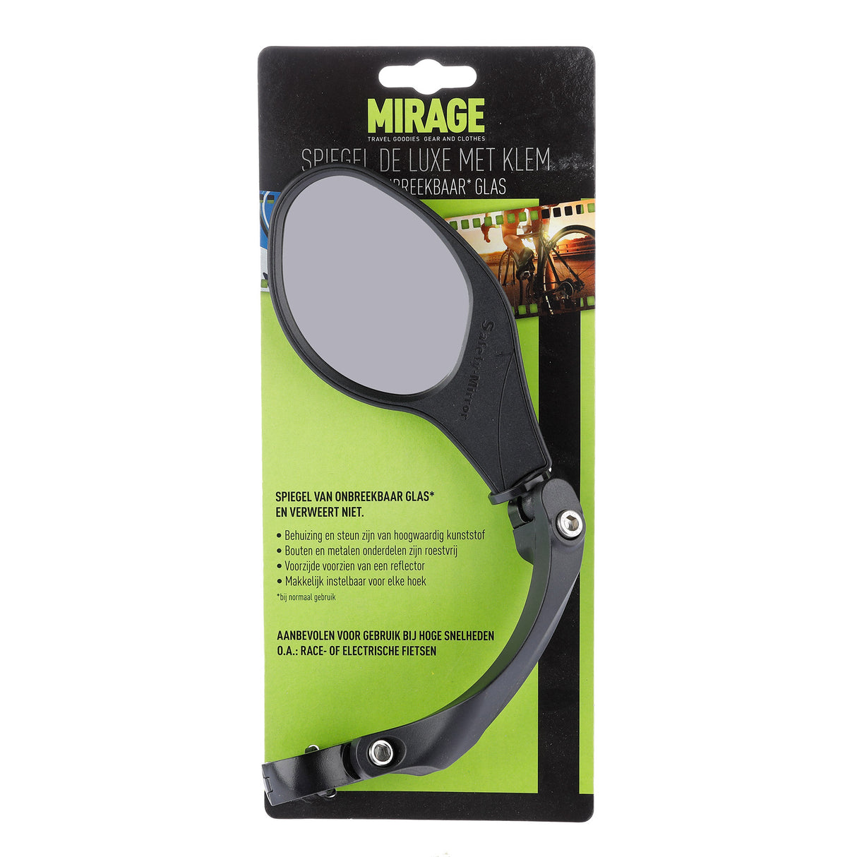 Mirage -styrestspejle efterladt 9 cm sort