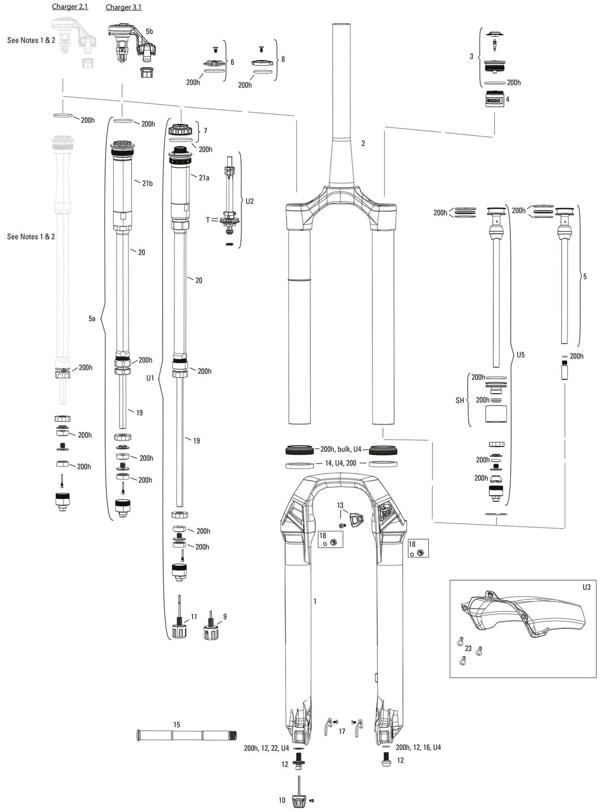 Rockshox verende voorvork lyrik select rc 27,5 boost susp.fork rs lyrik ult. 27,5 boost 140mm black