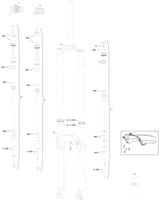 Forcella ammortizzata RockShox Psylo Gold Isolator RC 27.5 + 29 Boost Su.Fork RS Psylo Gold is. rc 27,5 + 29 boost 130mm