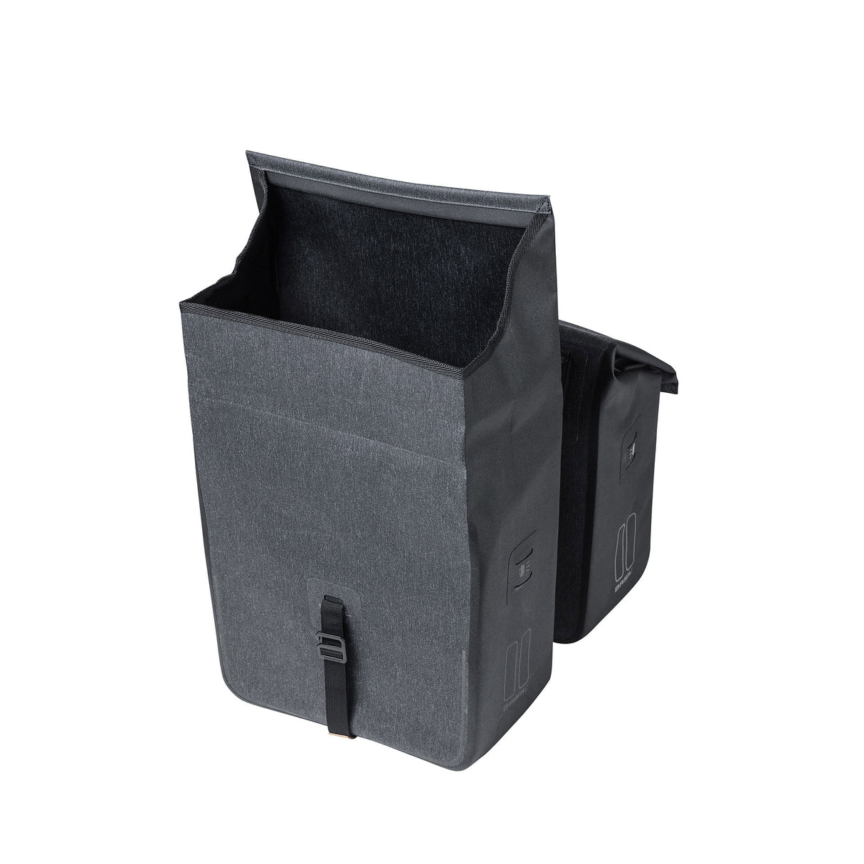 Saco de bicicleta duplo seco urbano de manjericão - cinza, 50L