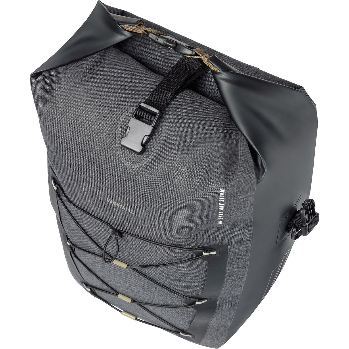 Basil Navigator Storm Mik Side Bicycle Bag - Sporty og funktionel enkelt cykelpose - sort - 100% vandtæt
