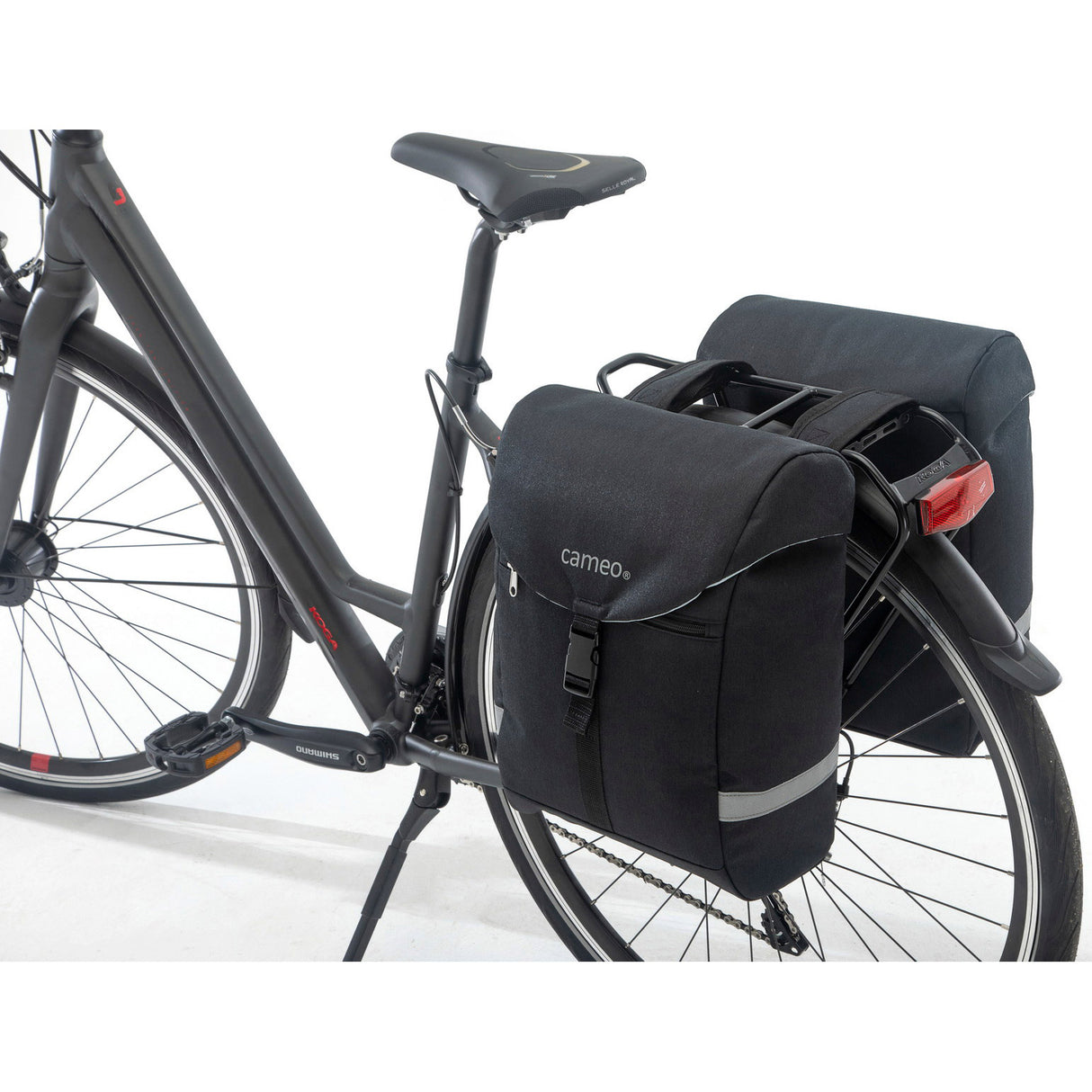 Cameo Sports Dubbele Fietstas Zwart 28L