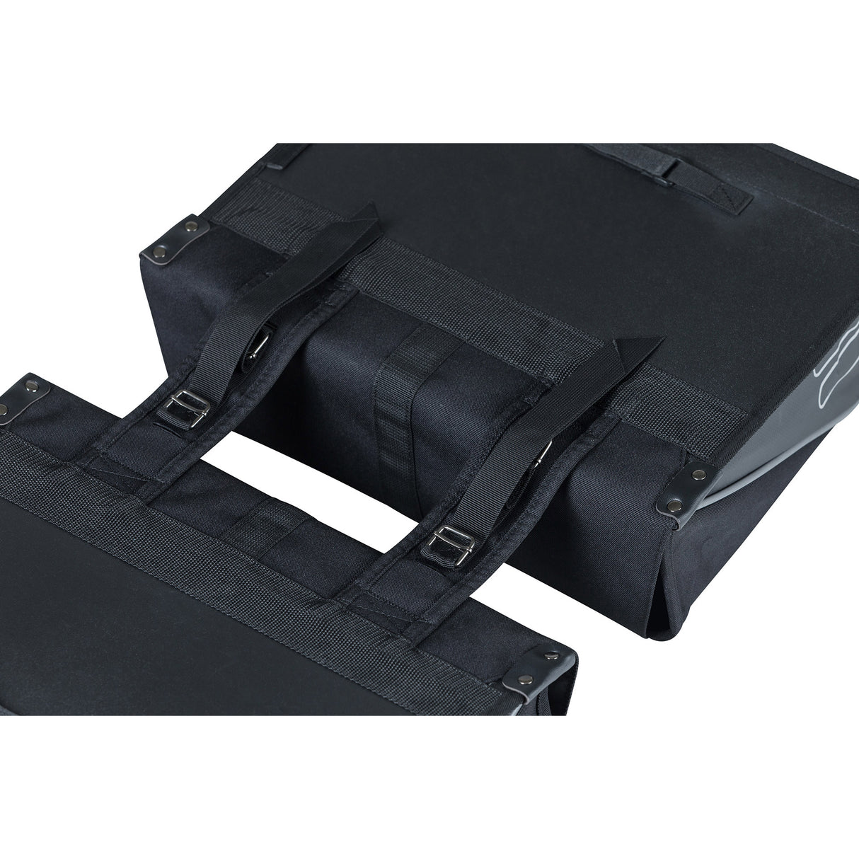 Basil Forte double bicycle bag, black black, water -repellent, 35l