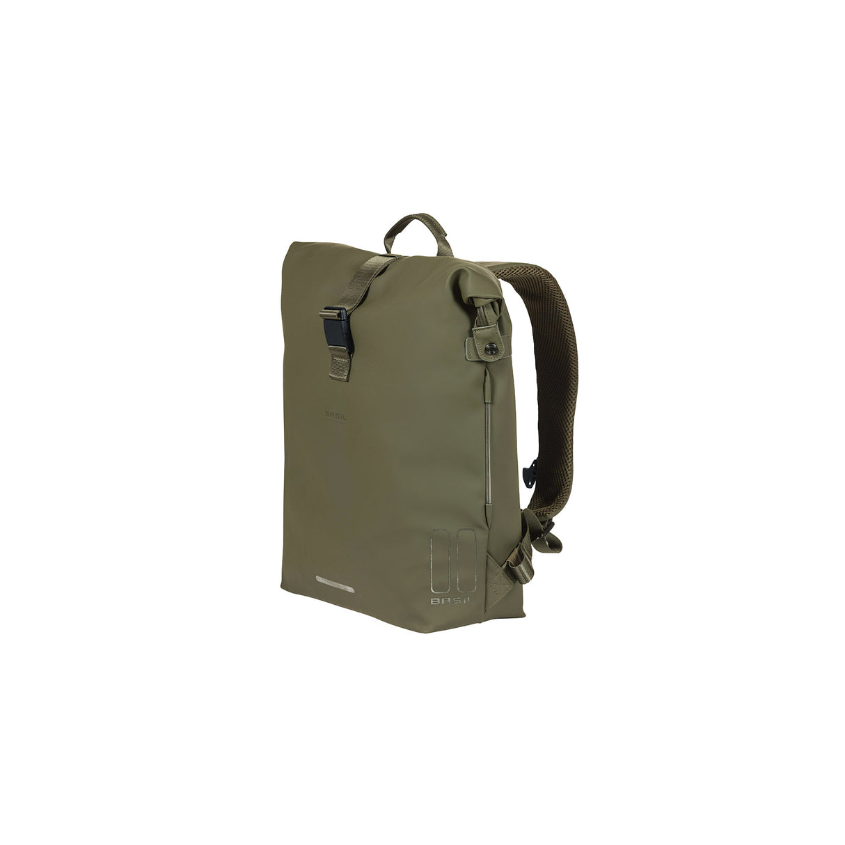 Basil Soho Nordlicht Backpack in bicicletta - borsa per biciclette moderna verde con illuminazione a LED integrata per donne e uomini #Basil #fietsrugpak #led #GROEN