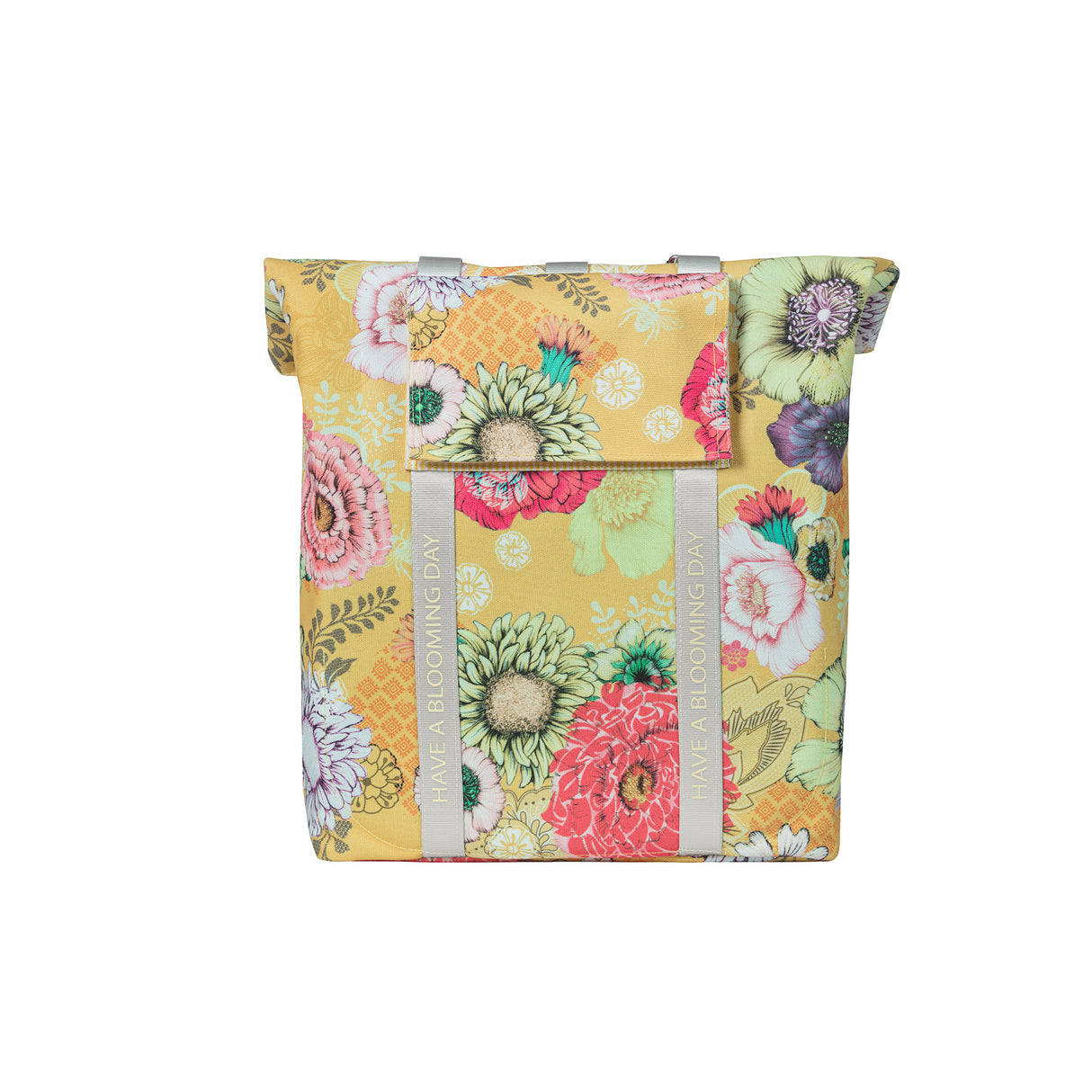 Basil Bloom Field Bicycle Shopper, gul, resirkulert hette, vanntett, justerbar skulderstropp