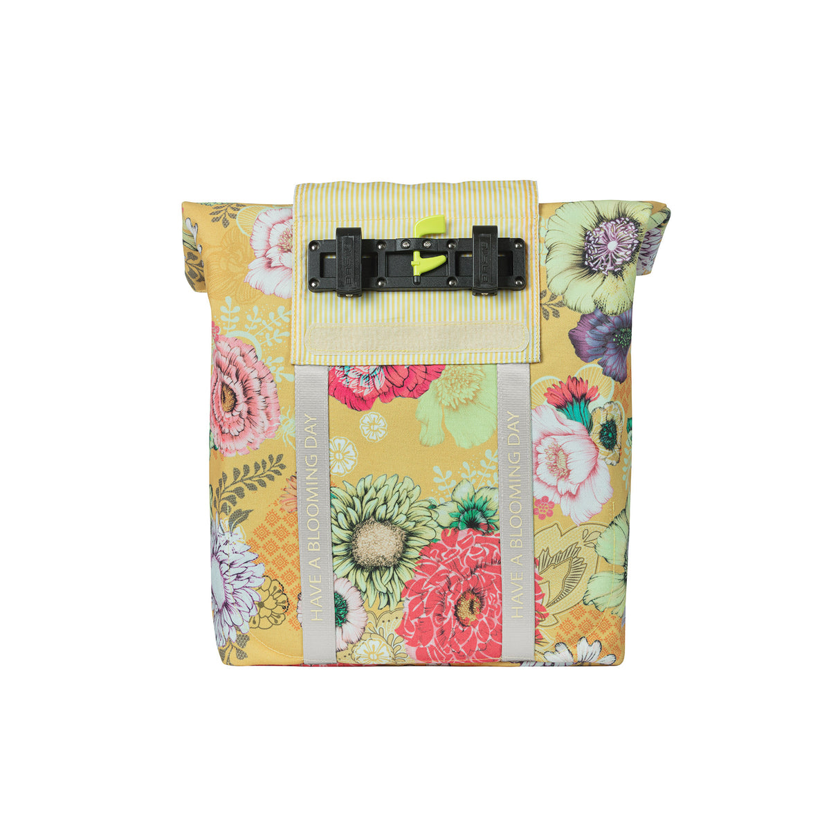 Basil Bloom Field Bicycle Shopper, gul, resirkulert hette, vanntett, justerbar skulderstropp