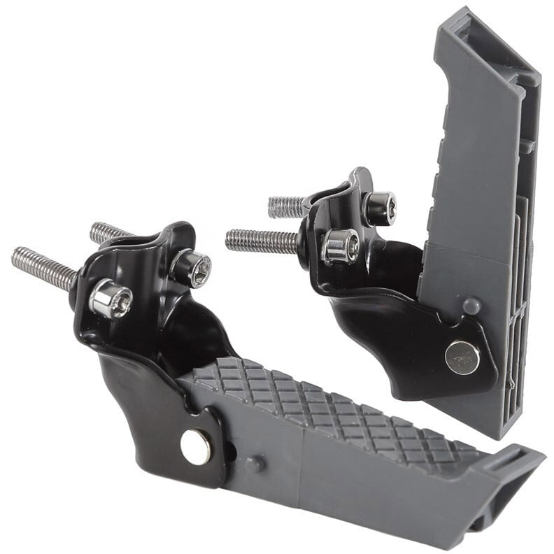 Footrests foldable with streams black gray