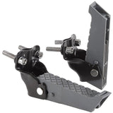 Footrests foldable with streams black gray