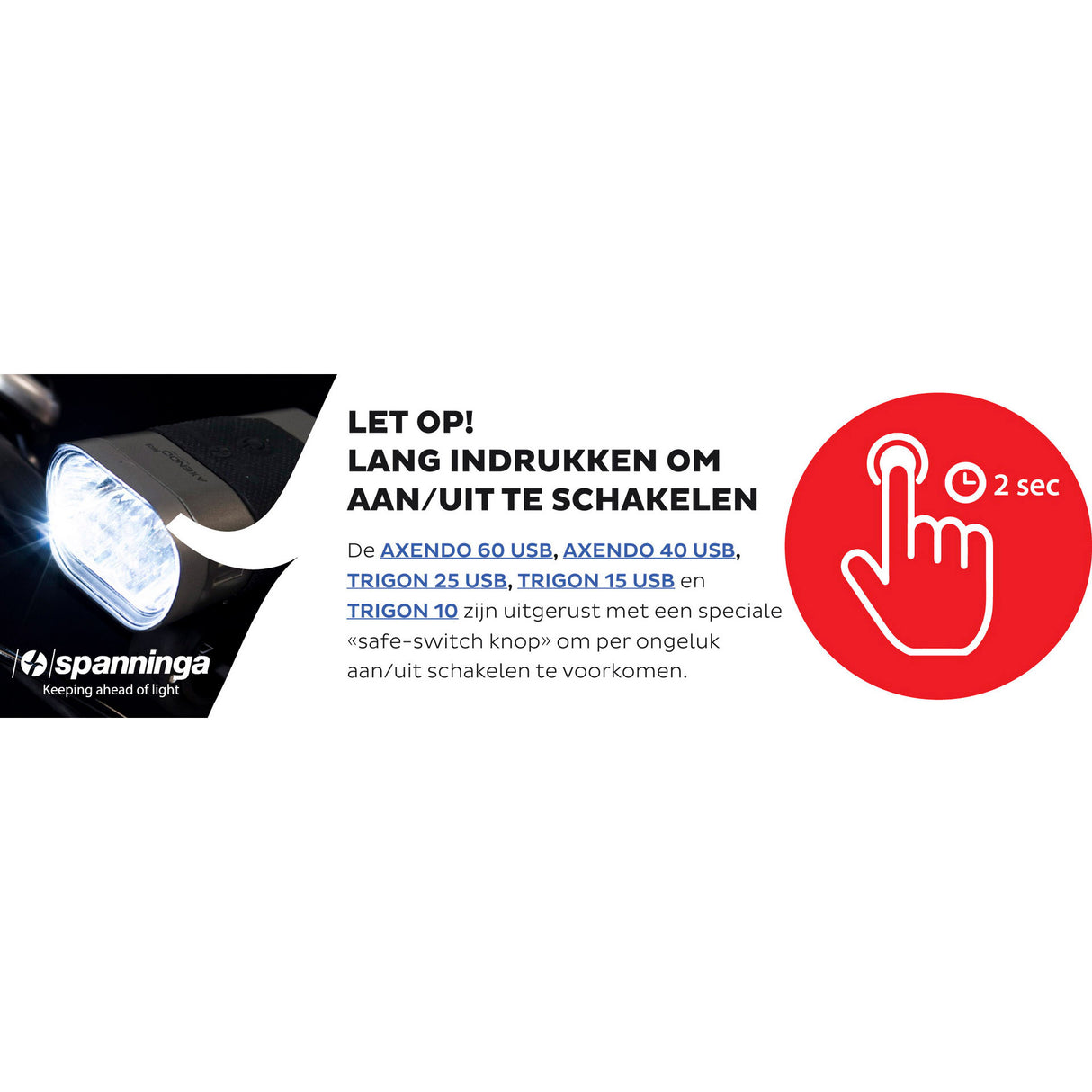 Spanninga Trigon 25 USB LED radiátor 25lux