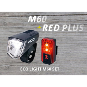 Sada osvětlení VDO Eco Light M60 USB + Red Plus USB