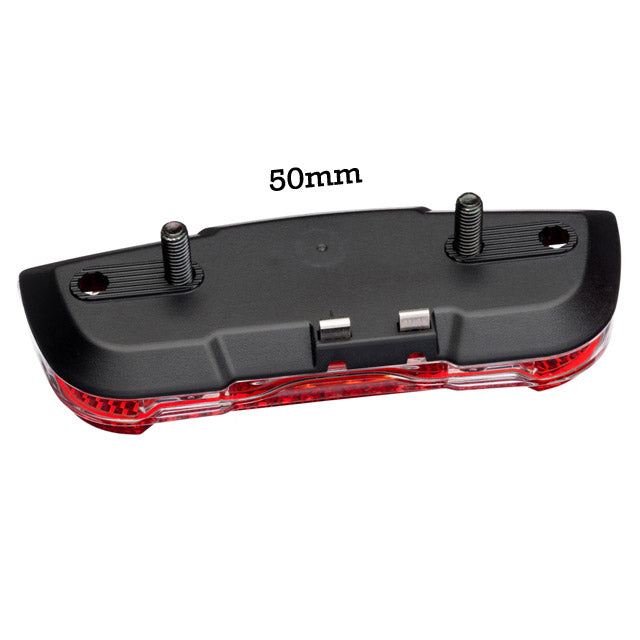 Bakljus smal stabil 50 mm led dynamo svart